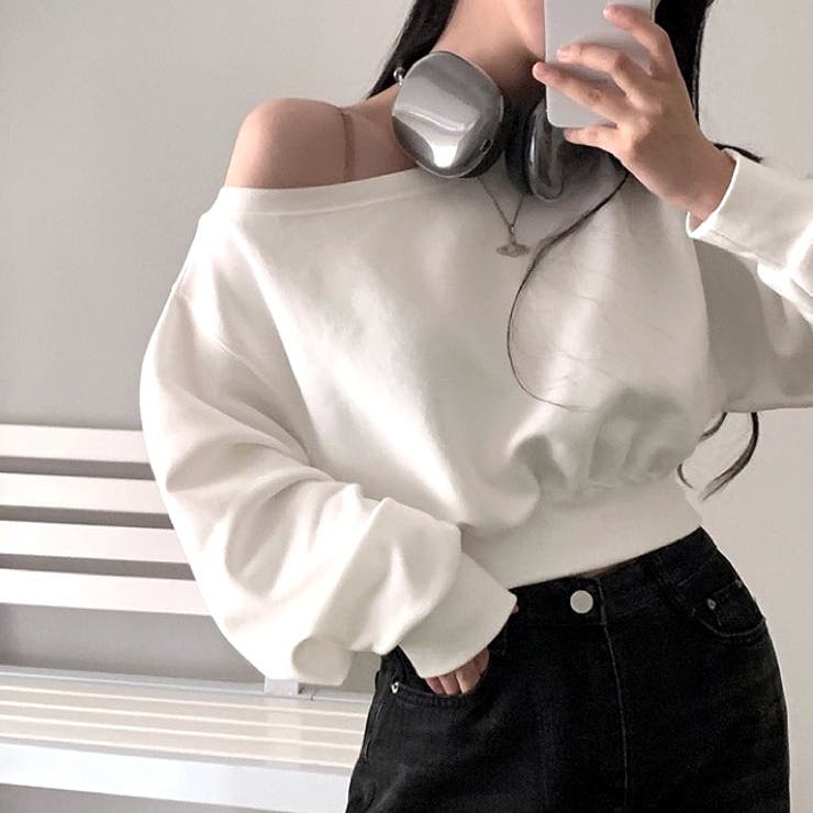 ワイドネックショート丈トレーナー 春 秋 | SHEENA  | 詳細画像19 