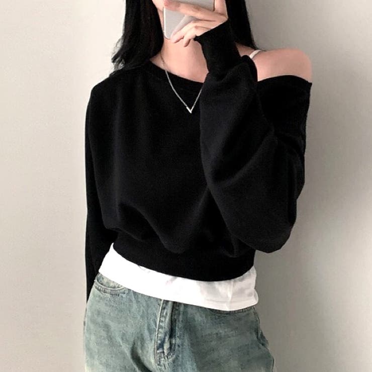 ワイドネックショート丈トレーナー 春 秋 | SHEENA  | 詳細画像25 