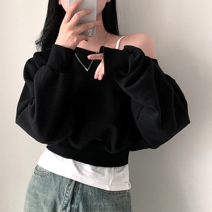 ワイドネックショート丈トレーナー 春 秋 | SHEENA  | 詳細画像27 