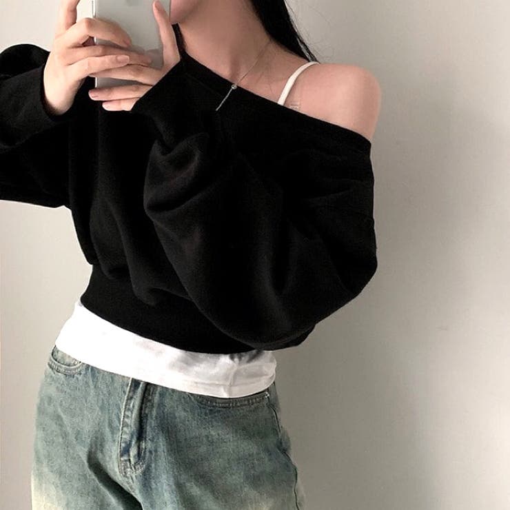 ワイドネックショート丈トレーナー 春 秋 | SHEENA  | 詳細画像30 