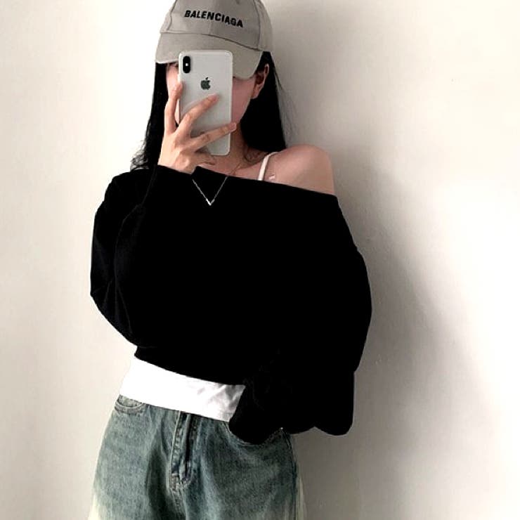 ワイドネックショート丈トレーナー 春 秋 | SHEENA  | 詳細画像34 