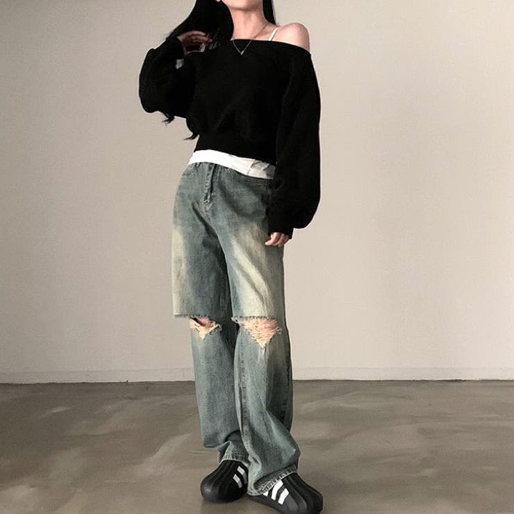 ワイドネックショート丈トレーナー 春 秋 | SHEENA  | 詳細画像35 