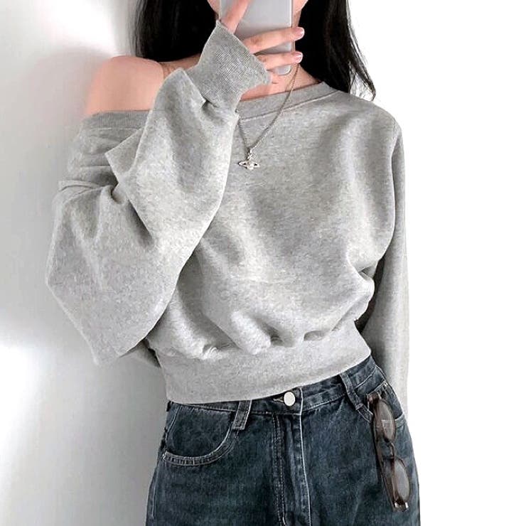 ワイドネックショート丈トレーナー 春 秋 | SHEENA  | 詳細画像5 