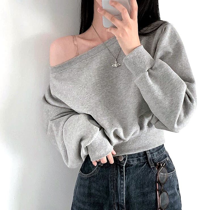 ワイドネックショート丈トレーナー 春 秋 | SHEENA  | 詳細画像6 