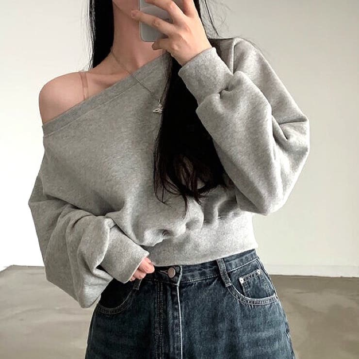 ワイドネックショート丈トレーナー 春 秋 | SHEENA  | 詳細画像9 