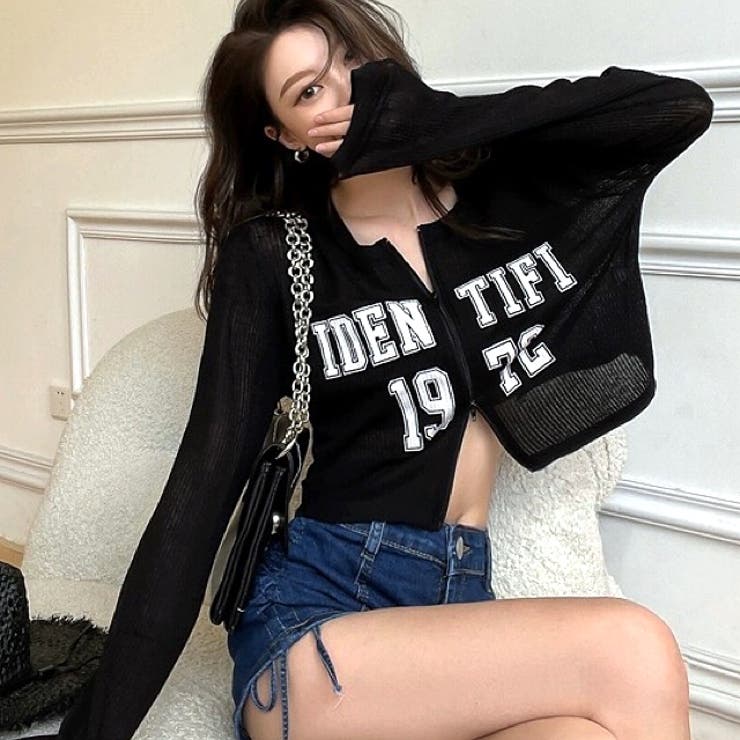 ロゴプリントダブルジップトップス 春 夏 | SHEENA  | 詳細画像16 