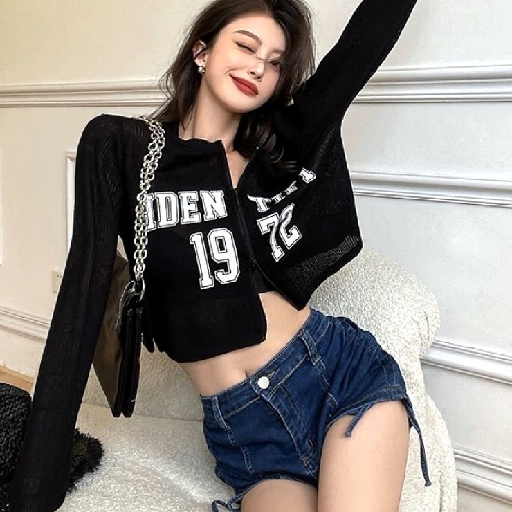 ロゴプリントダブルジップトップス 春 夏 | SHEENA  | 詳細画像17 