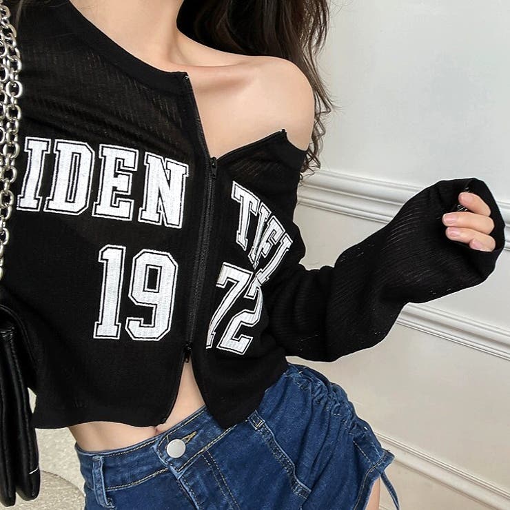 ロゴプリントダブルジップトップス 春 夏 | SHEENA  | 詳細画像18 