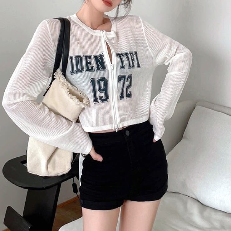 ロゴプリントダブルジップトップス 春 夏 | SHEENA  | 詳細画像2 