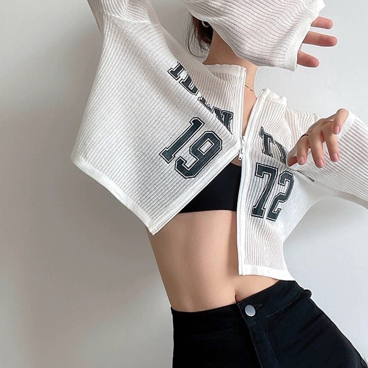 ロゴプリントダブルジップトップス 春 夏 | SHEENA  | 詳細画像7 