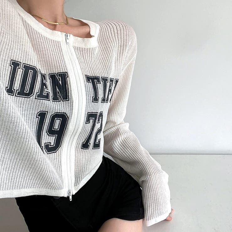 ロゴプリントダブルジップトップス 春 夏 | SHEENA  | 詳細画像9 