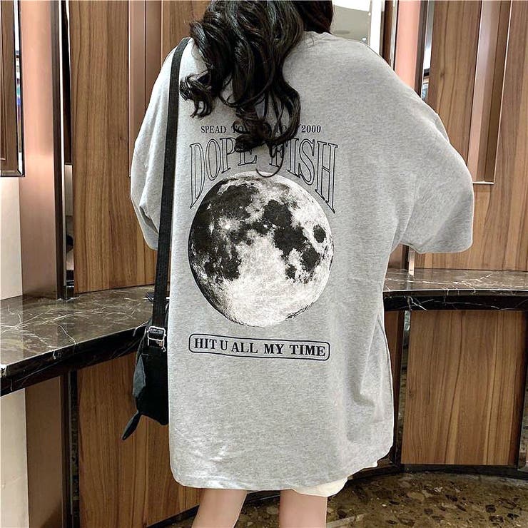 オーバーサイズ バックロゴ くま柄 ゆるダボ Tシャツ 白｜Yahoo