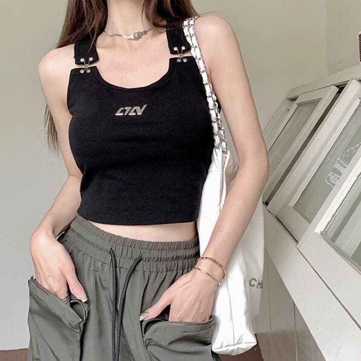 メタルロゴフックショルダータンク 春 夏 | SHEENA  | 詳細画像12 