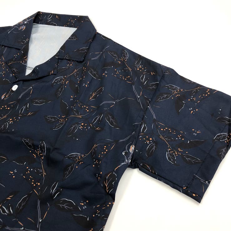 ボタニカル柄オープンカラーシャツ 春 夏[品番：SHNW0011258]｜SHEENA