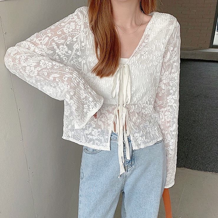 シアーレースカーディガン 春 夏 | SHEENA  | 詳細画像3 