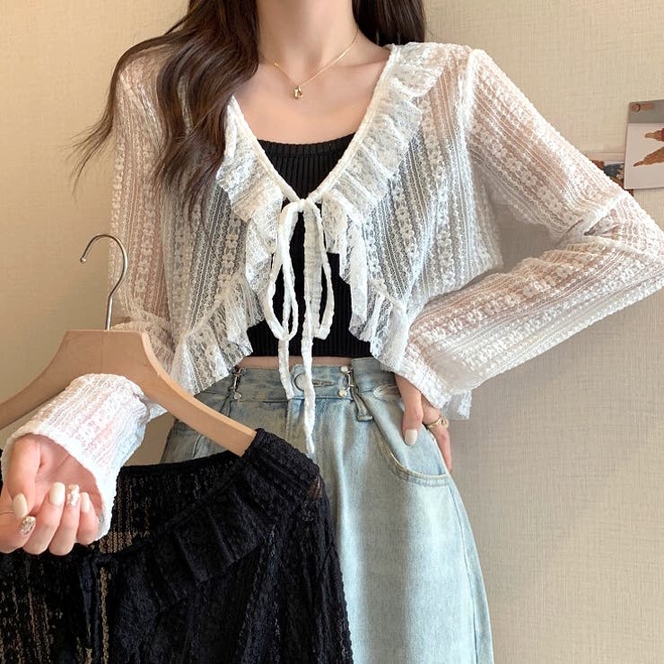 シアーレースフリルカーディガン 春 夏 | SHEENA  | 詳細画像10 