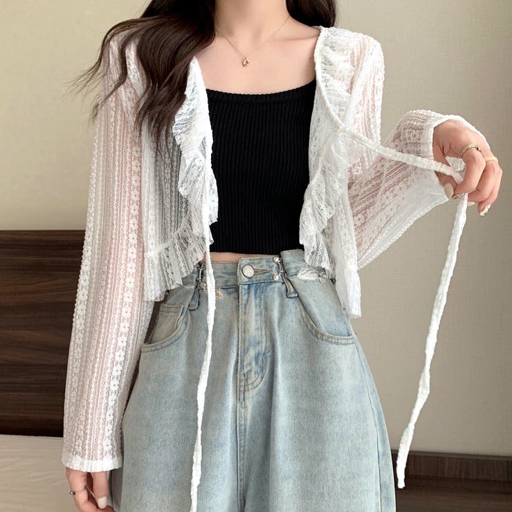 シアーレースフリルカーディガン 春 夏 | SHEENA  | 詳細画像11 