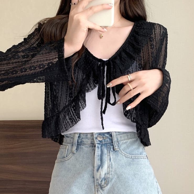 シアーレースフリルカーディガン 春 夏 | SHEENA  | 詳細画像15 