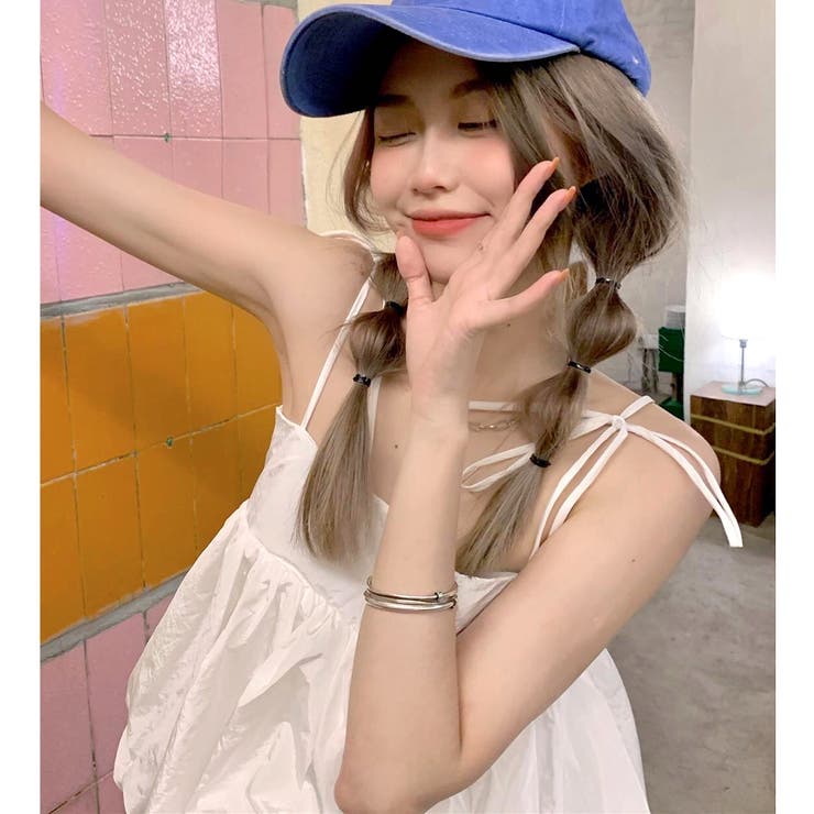 リボンショルダーバルーンキャミソール 春 夏 | SHEENA  | 詳細画像9 