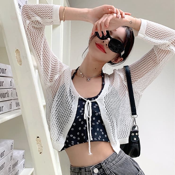 メッシュニットカーディガン 春 夏 | SHEENA  | 詳細画像10 