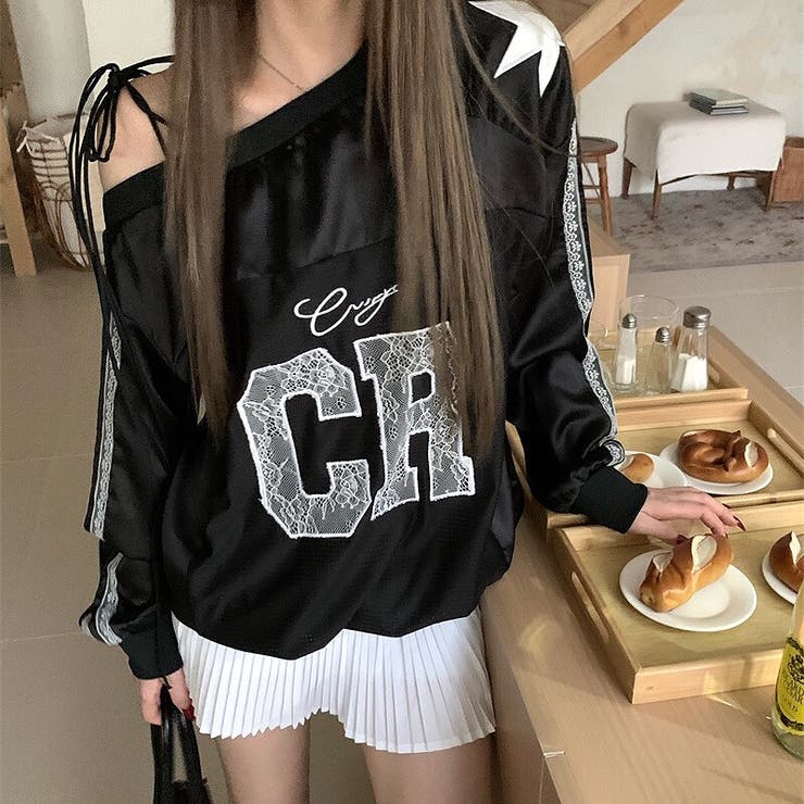 サイドラインレースロゴゲームシャツロンT 秋 冬 | SHEENA  | 詳細画像12 