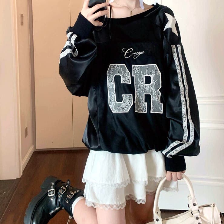 サイドラインレースロゴゲームシャツロンT 秋 冬 | SHEENA  | 詳細画像13 