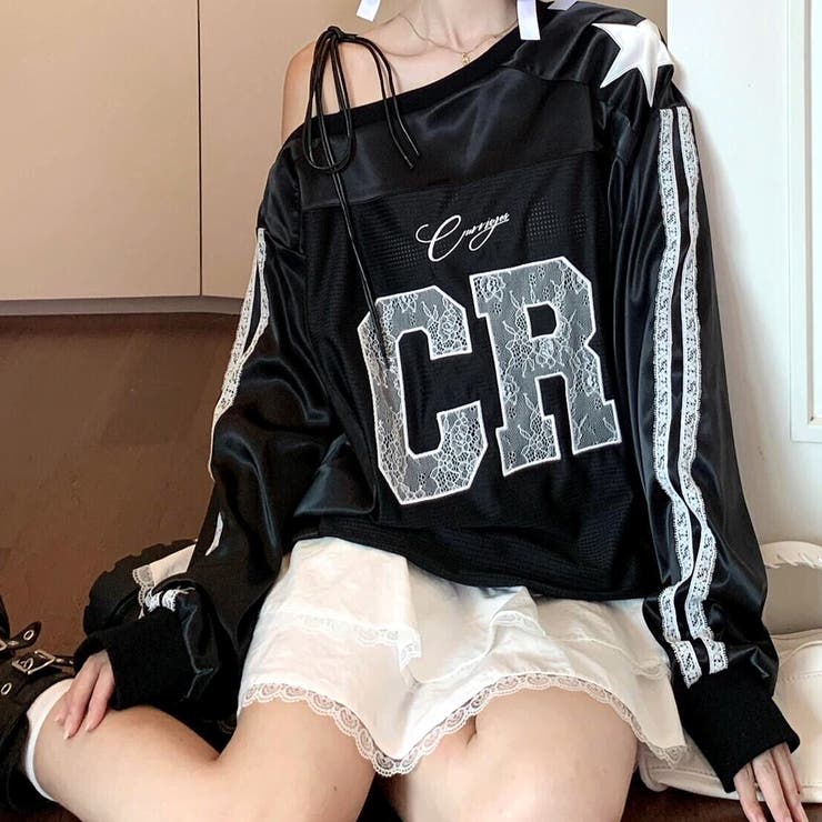 サイドラインレースロゴゲームシャツロンT 秋 冬 | SHEENA  | 詳細画像14 