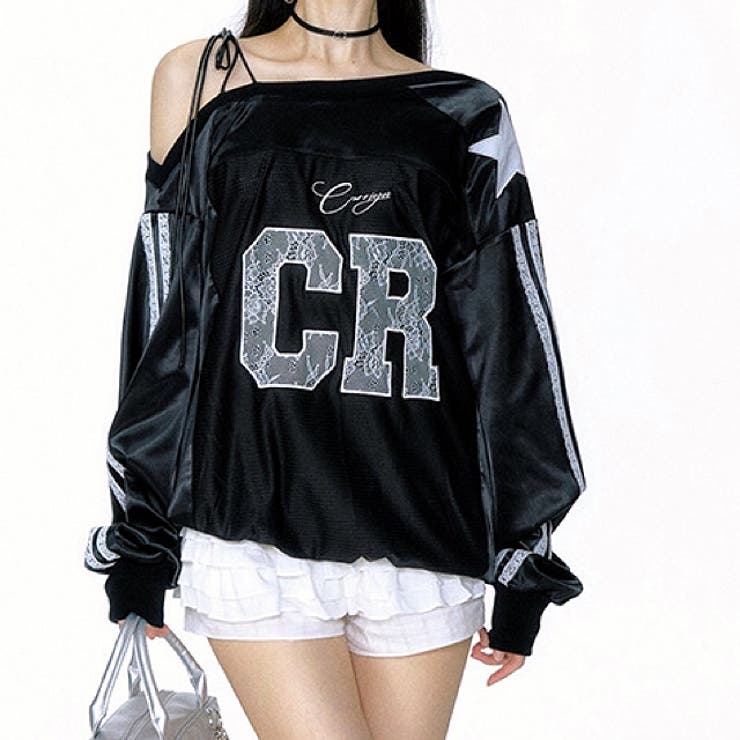 サイドラインレースロゴゲームシャツロンT 秋 冬 | SHEENA  | 詳細画像2 