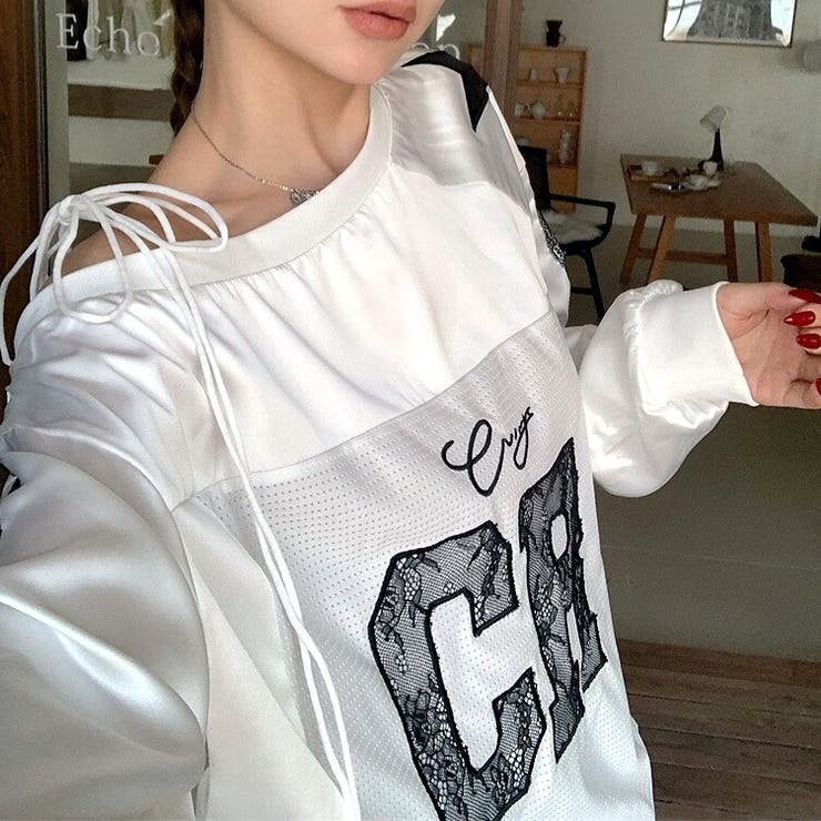 サイドラインレースロゴゲームシャツロンT 秋 冬 | SHEENA  | 詳細画像29 