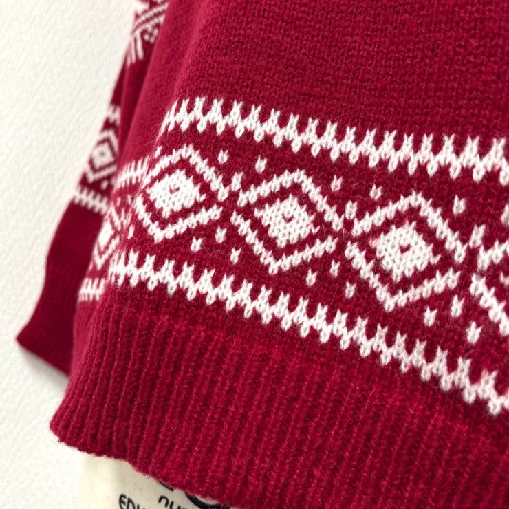 ノルディック柄ニットプルオーバー 秋 冬[品番：SHNW0012138]｜SHEENA