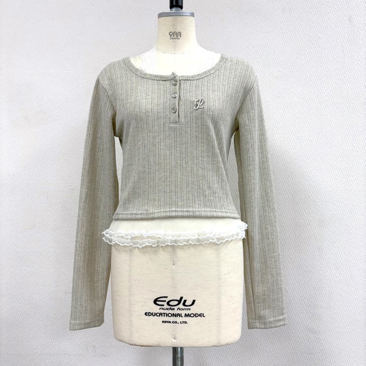 レースドッキングヘンリーネックリブトップス 春 秋 | SHEENA  | 詳細画像24 