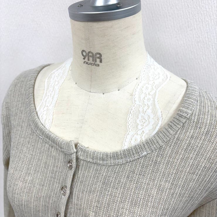 レースドッキングヘンリーネックリブトップス 春 秋 | SHEENA  | 詳細画像26 