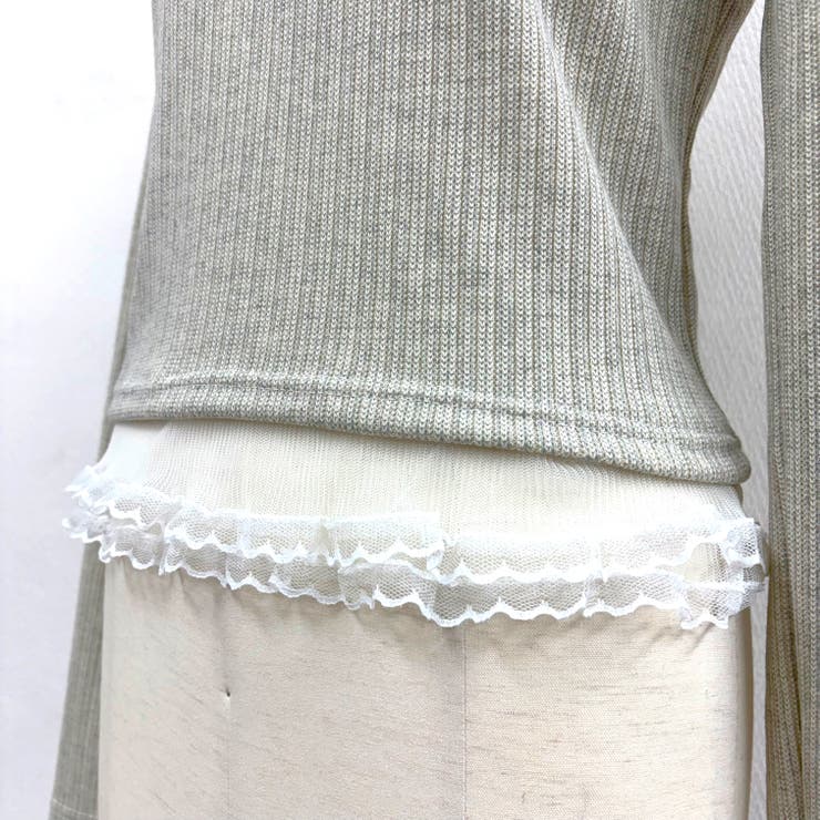 レースドッキングヘンリーネックリブトップス 春 秋 | SHEENA  | 詳細画像28 