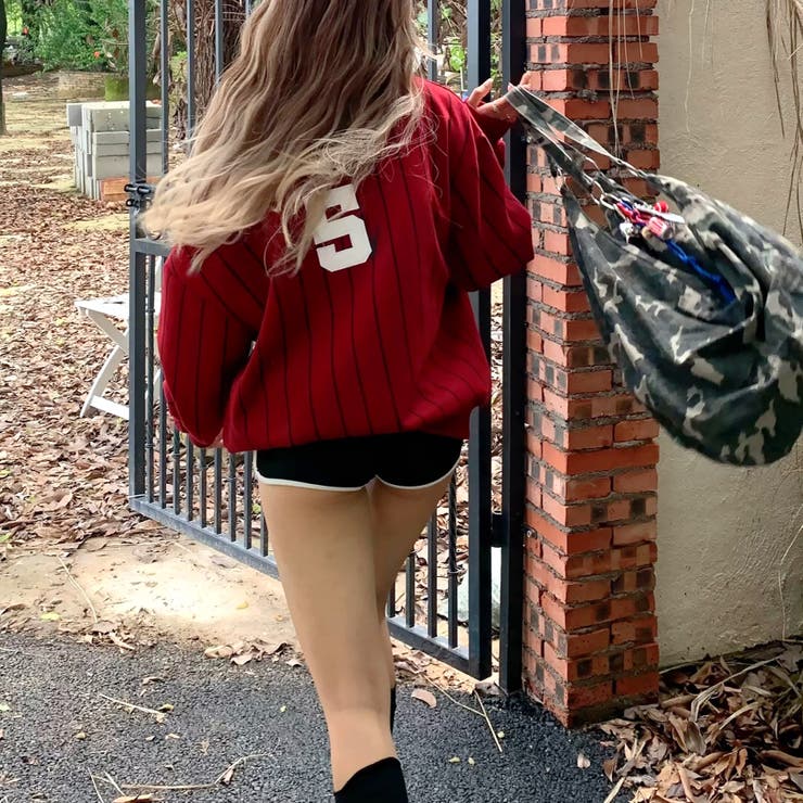 ピンストライプワンショルダーゲームシャツトレーナー 春 秋 | SHEENA  | 詳細画像28 