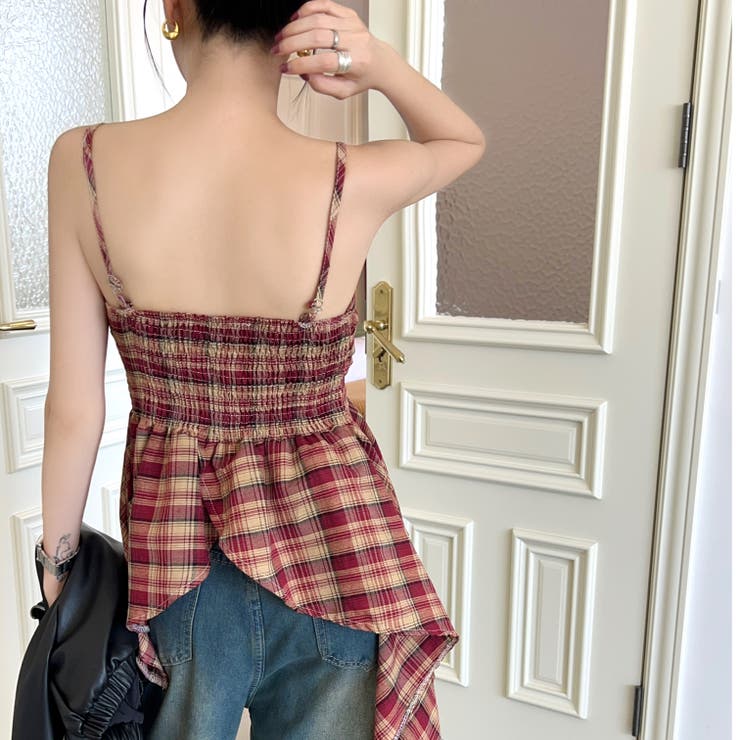 チェック柄アシメフリルキャミソール | SHEENA  | 詳細画像22 