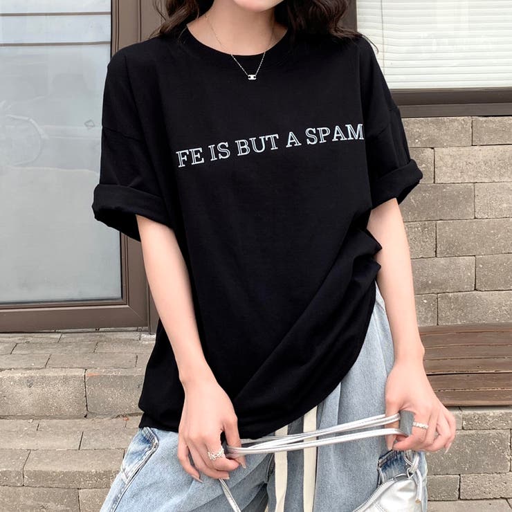 バックフラワーロゴプリントオーバーサイズTシャツ | SHEENA  | 詳細画像15 