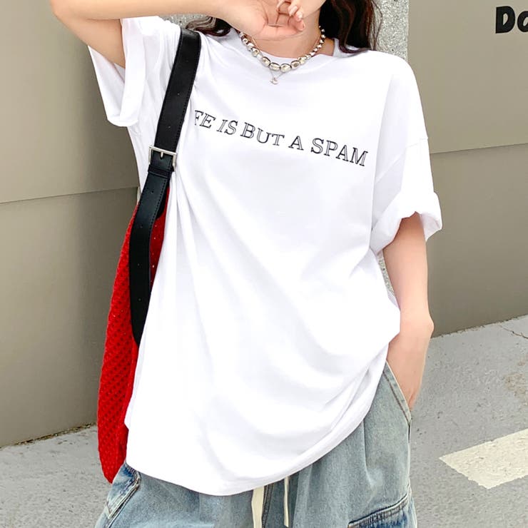 バックフラワーロゴプリントオーバーサイズTシャツ | SHEENA  | 詳細画像3 