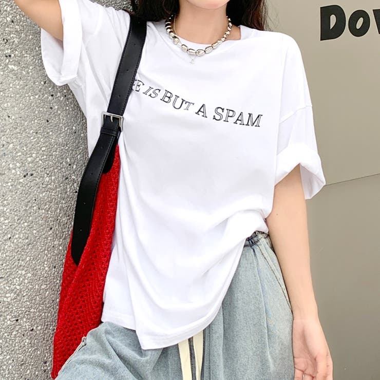 バックフラワーロゴプリントオーバーサイズTシャツ | SHEENA  | 詳細画像4 