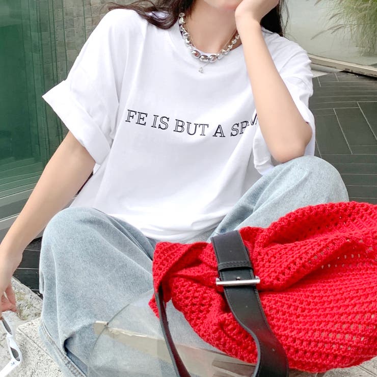 バックフラワーロゴプリントオーバーサイズTシャツ | SHEENA  | 詳細画像5 