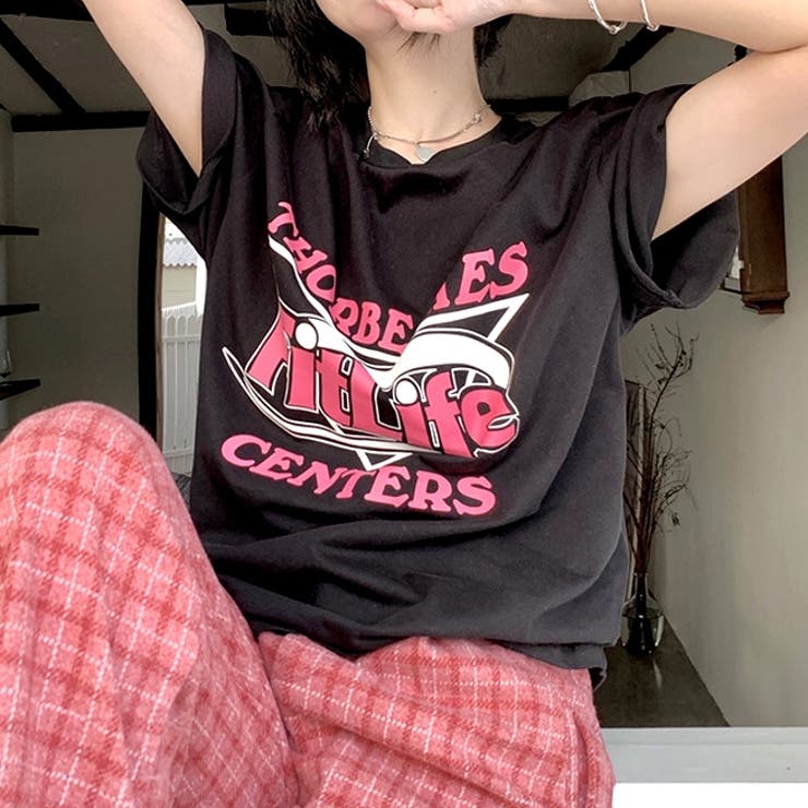 tシャツ ロゴプリントルーズTシャツ レディース Fit LifeロゴプリントルーズTシャツ[品番：SHNW0012392]｜SHEENA
