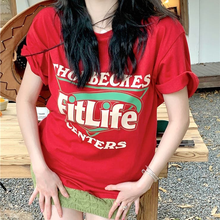 Fit LifeロゴプリントルーズTシャツ | SHEENA  | 詳細画像40 