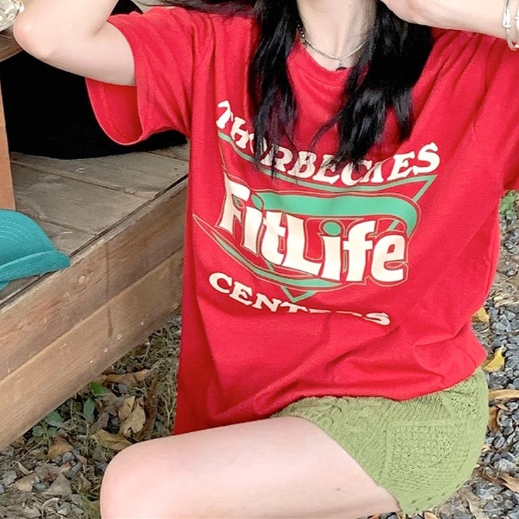 Fit LifeロゴプリントルーズTシャツ | SHEENA  | 詳細画像44 