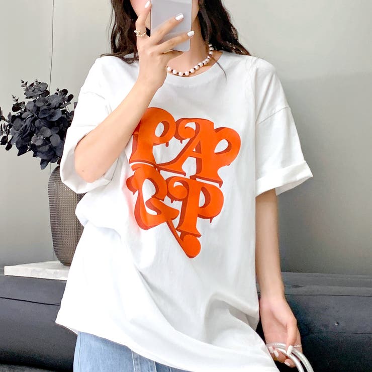 BIGロゴプリントオーバーサイズTシャツ | SHEENA  | 詳細画像8 