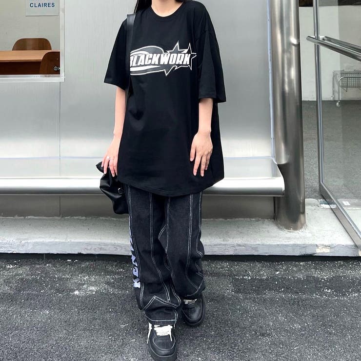 グラフィックロゴプリントオーバーサイズTシャツ | SHEENA  | 詳細画像14 