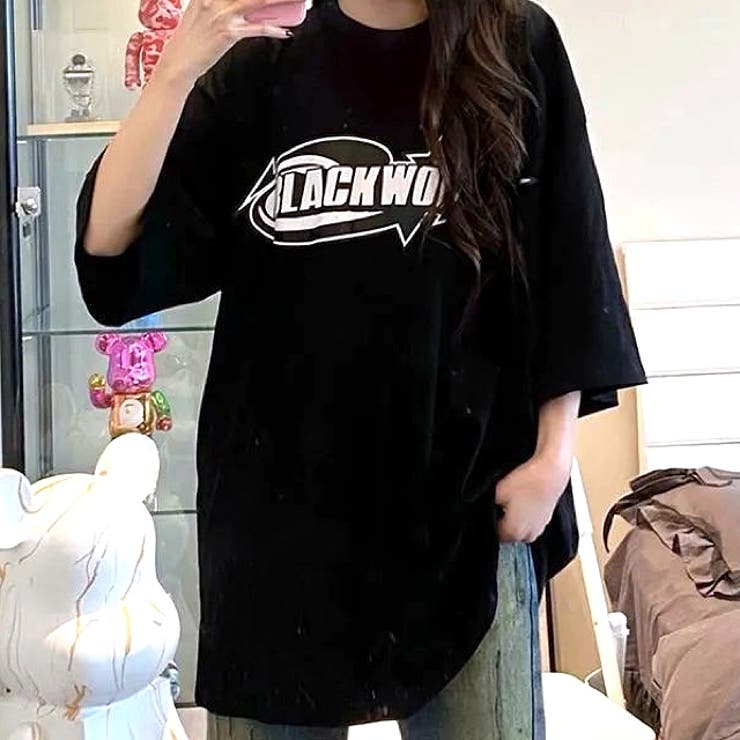 グラフィックロゴプリントオーバーサイズTシャツ | SHEENA  | 詳細画像19 