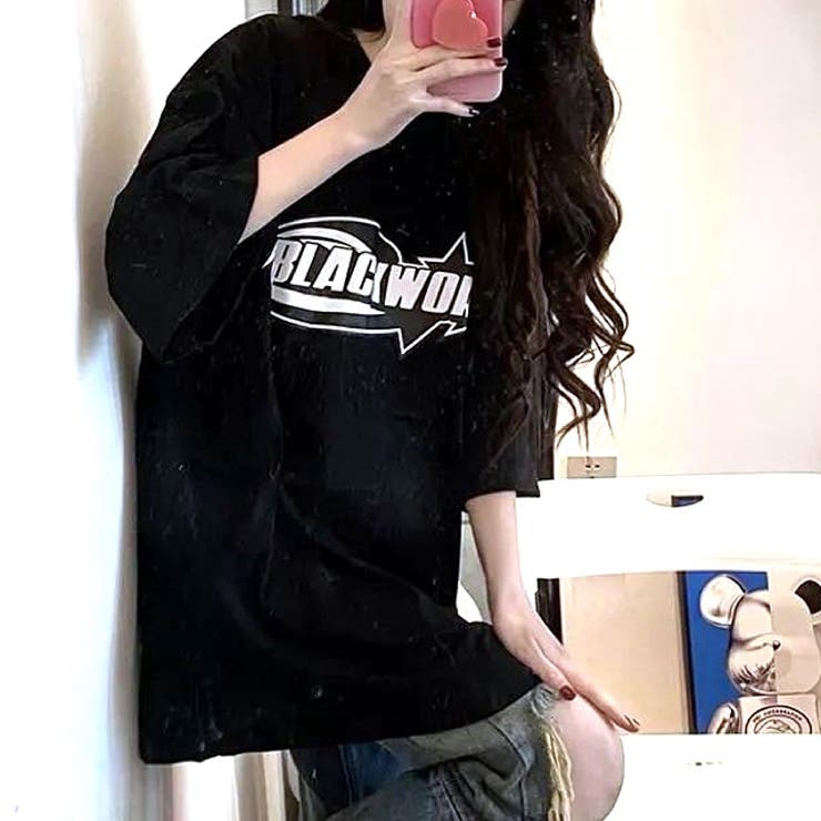 グラフィックロゴプリントオーバーサイズTシャツ | SHEENA  | 詳細画像20 