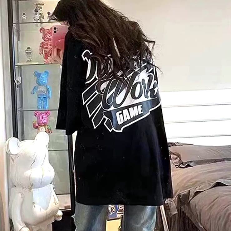 グラフィックロゴプリントオーバーサイズTシャツ | SHEENA  | 詳細画像21 