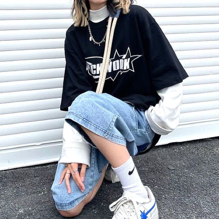 グラフィックロゴプリントオーバーサイズTシャツ | SHEENA  | 詳細画像28 