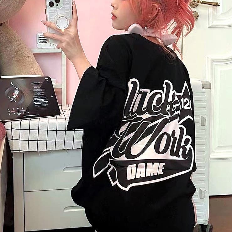 グラフィックロゴプリントオーバーサイズTシャツ | SHEENA  | 詳細画像7 