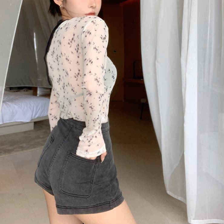 小花柄ストレッチシアートップス | SHEENA  | 詳細画像16 